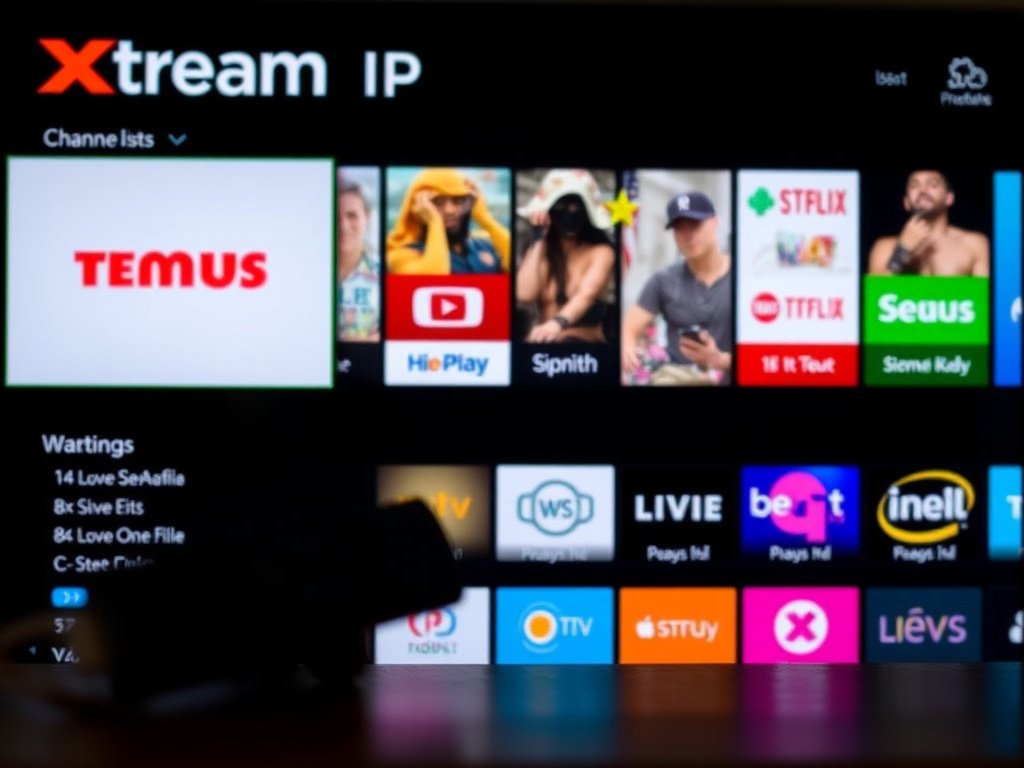 Firestick device with Xtream IPTV app